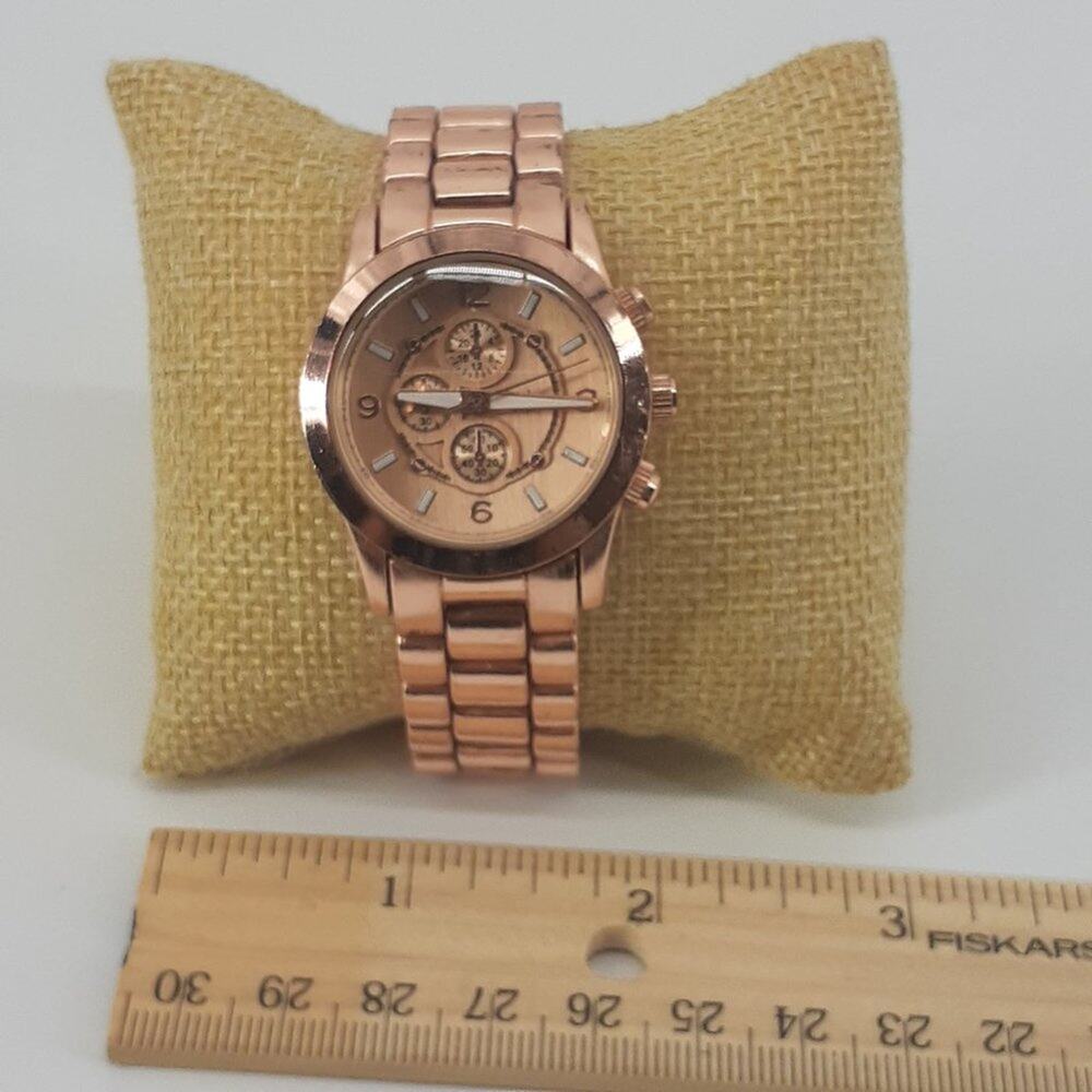 Accutime Womens Watch Corp Rose Gold Wristwatch Chronological - Picture 5 of 12